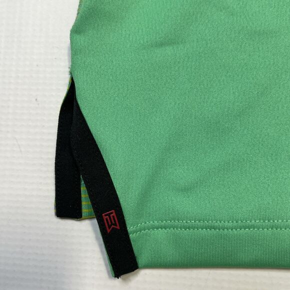 Nike Dri-FiT Tiger Woods ADV Striped Golf Polo XL Spring Green Yellow NEW $90 - Picture 15 of 15